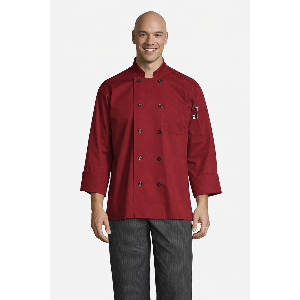 Chef Cook Utility Red Coat Classic Uncommon Threads Unisex Long Sleeve  2XL